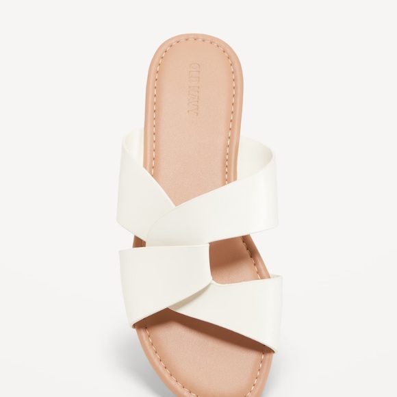 NWT OLD NAVY Faux-Leather Link Strap Sandals Color: Bone - Picture 2 of 4